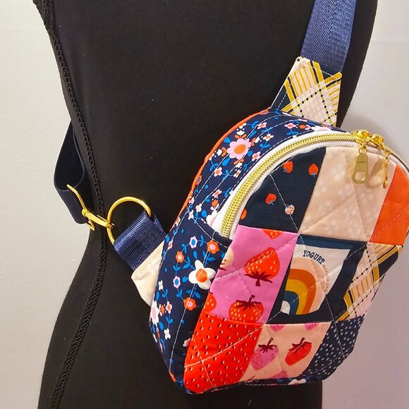 Mav Sling Patchwork Mini Sling Backpack: Ruby Star Society Crossbody Bag main image 5